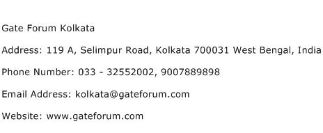 Gate Forum Kolkata Address Contact Number