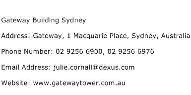 Gateway Building Sydney Address Contact Number