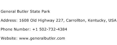 General Butler State Park Address Contact Number
