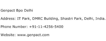 Genpact Bpo Delhi Address Contact Number