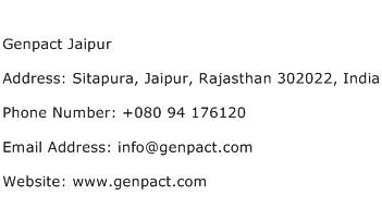 Genpact Jaipur Address Contact Number