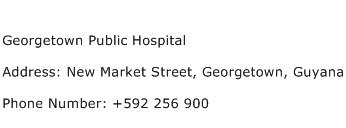 Georgetown Public Hospital Address Contact Number