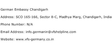 German Embassy Chandigarh Address Contact Number