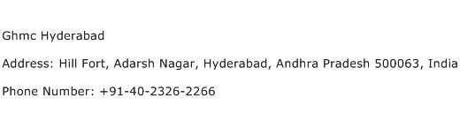 Ghmc Hyderabad Address Contact Number