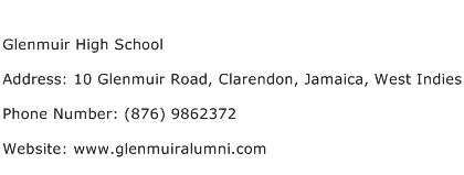 Glenmuir High School Address Contact Number