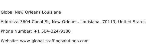 Global New Orleans Louisiana Address Contact Number