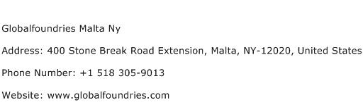 Globalfoundries Malta Ny Address Contact Number