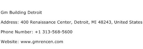 Gm Building Detroit Address Contact Number