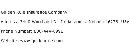 Golden Rule Insurance Company Address Contact Number
