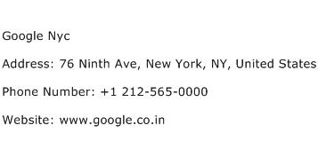 Google Nyc Address Contact Number