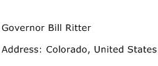 Governor Bill Ritter Address Contact Number