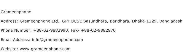 Grameenphone Address Contact Number