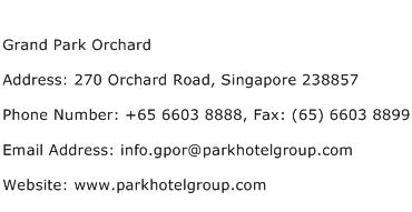 Grand Park Orchard Address Contact Number