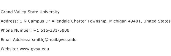Grand Valley State University Address Contact Number