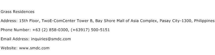 Grass Residences Address Contact Number