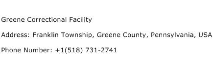 Greene Correctional Facility Address Contact Number