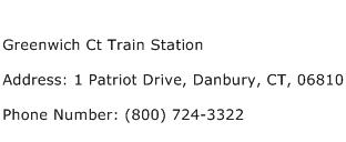 Greenwich Ct Train Station Address Contact Number