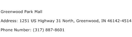 Greenwood Park Mall Address Contact Number