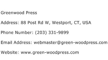 Greenwood Press Address Contact Number