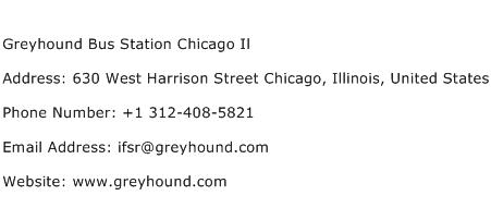 Greyhound Bus Station Chicago Il Address Contact Number