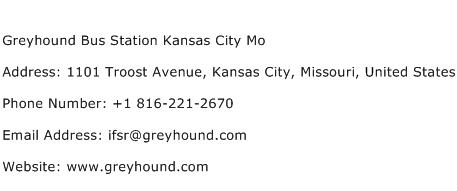 Greyhound Bus Station Kansas City Mo Address Contact Number