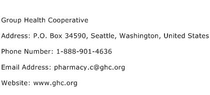 Group Health Cooperative Address Contact Number