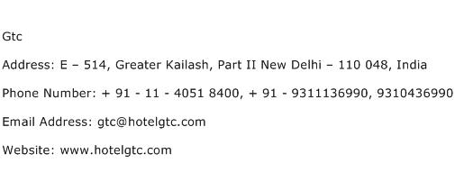 Gtc Address Contact Number