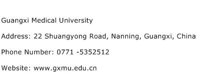 Guangxi Medical University Address Contact Number