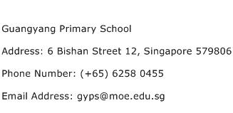 Guangyang Primary School Address Contact Number