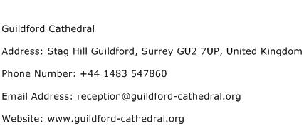 Guildford Cathedral Address Contact Number