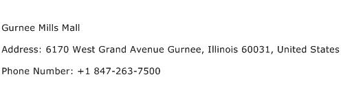 Gurnee Mills Mall Address Contact Number