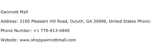 Gwinnett Mall Address Contact Number
