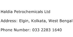Haldia Petrochemicals Ltd Address Contact Number