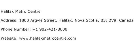 Halifax Metro Centre Address Contact Number
