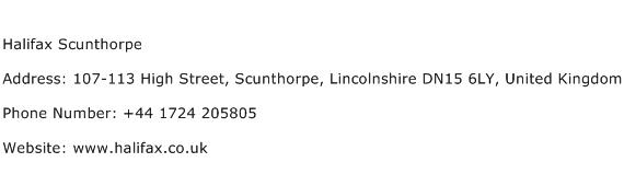Halifax Scunthorpe Address Contact Number