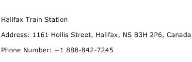 Halifax Train Station Address Contact Number