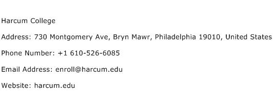 Harcum College Address Contact Number