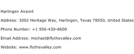 Harlingen Airport Address Contact Number