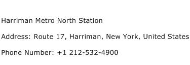 Harriman Metro North Station Address Contact Number