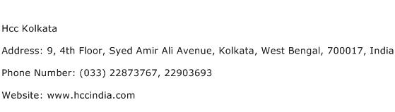 Hcc Kolkata Address Contact Number