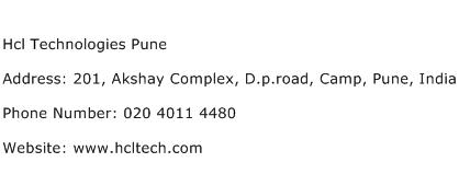 Hcl Technologies Pune Address Contact Number