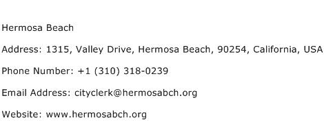 Hermosa Beach Address Contact Number