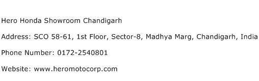 Hero Honda Showroom Chandigarh Address Contact Number