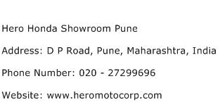 Hero Honda Showroom Pune Address Contact Number