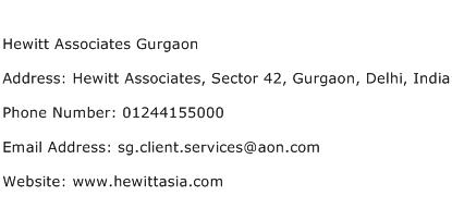 Hewitt Associates Gurgaon Address Contact Number