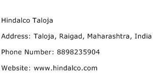 Hindalco Taloja Address Contact Number