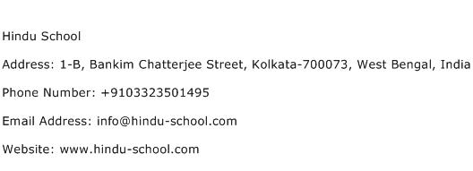 Hindu School Address Contact Number