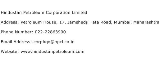 Hindustan Petroleum Corporation Limited Address Contact Number