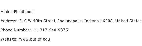 Hinkle Fieldhouse Address Contact Number