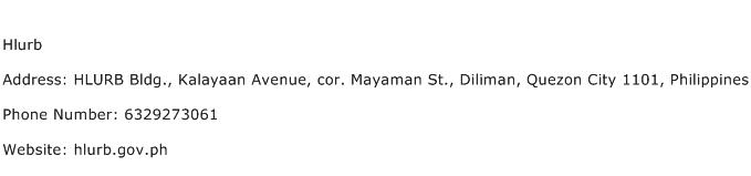 Hlurb Address Contact Number